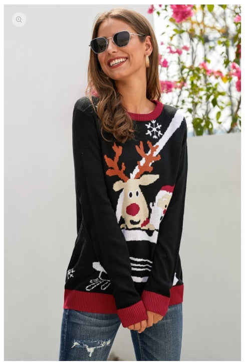 Long Sleeve Pullover Round Neck Sweater