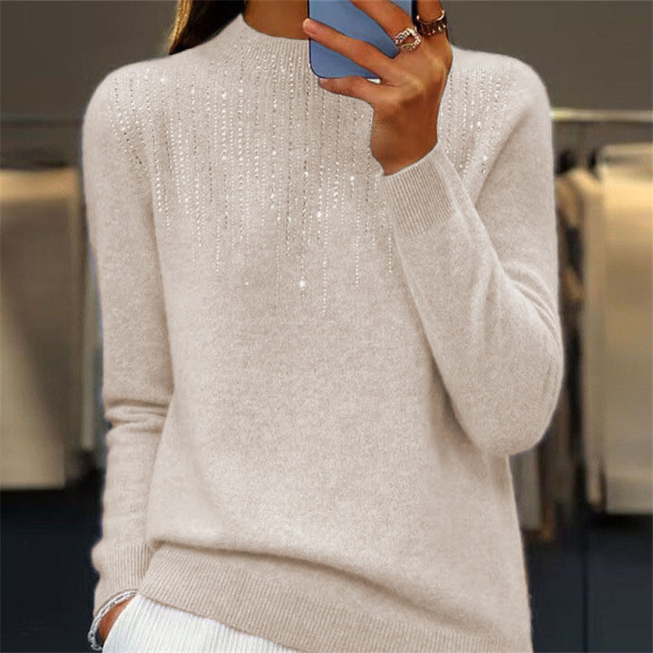 Pullover Sweater With Diamonds