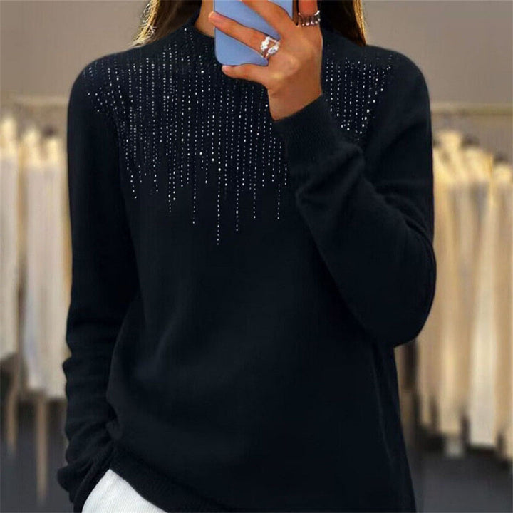 Pullover Sweater With Diamonds