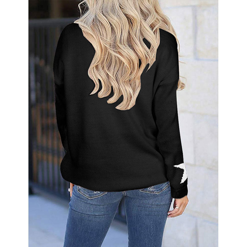 Loose Lazy Star Pullover Sweater