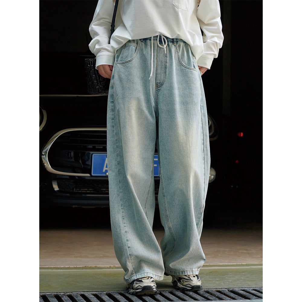 Loose  Casual Light Blue Trousers