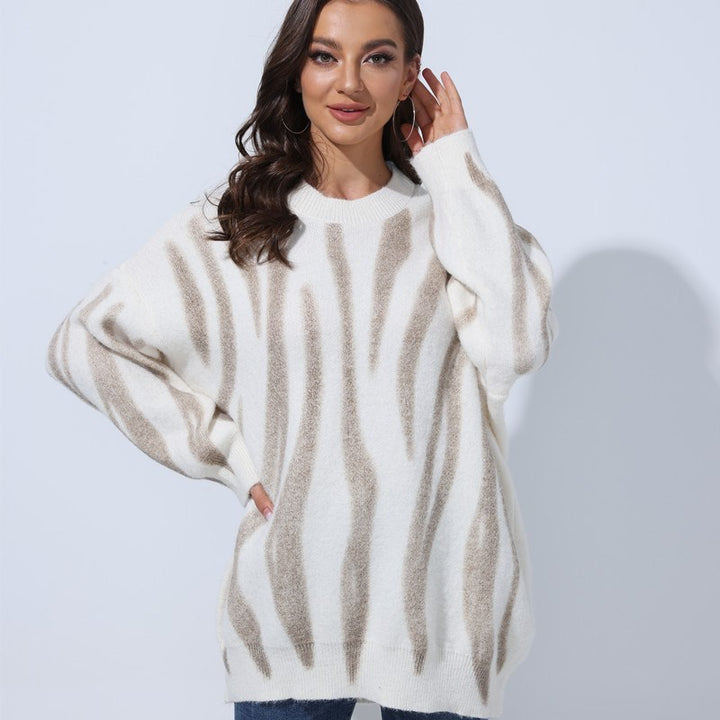 Lazy Style Sweater Women Print Pullover