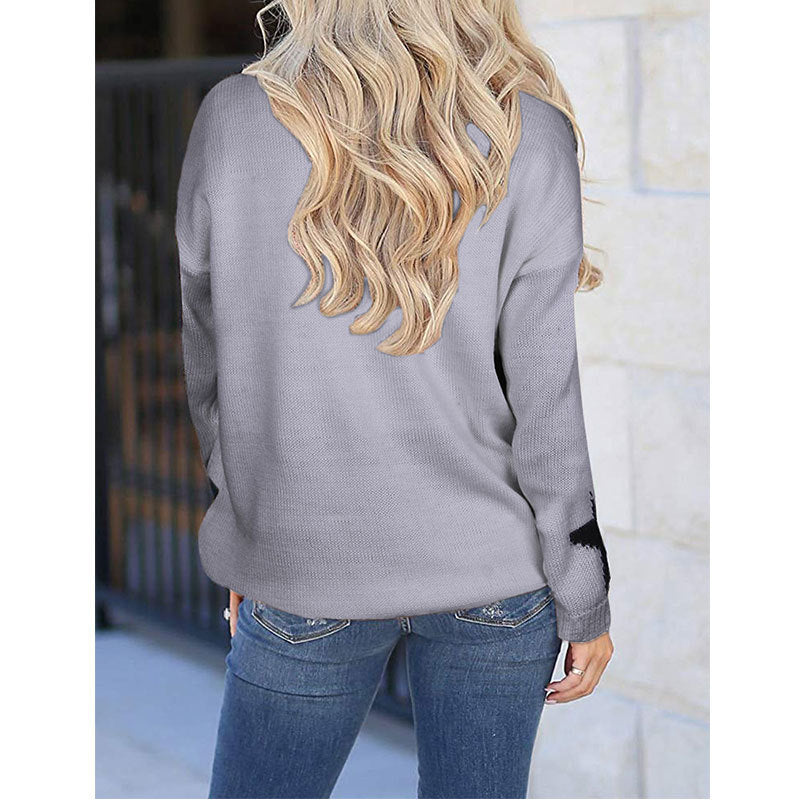 Loose Lazy Star Pullover Sweater